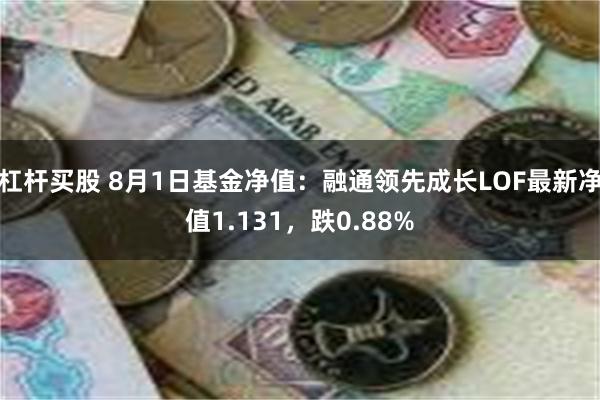 杠杆买股 8月1日基金净值：融通领先成长LOF最新净值1.131，跌0.88%