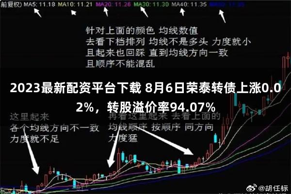 2023最新配资平台下载 8月6日荣泰转债上涨0.02%，转股溢价率94.07%