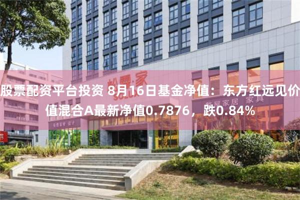 股票配资平台投资 8月16日基金净值：东方红远见价值混合A最新净值0.7876，跌0.84%