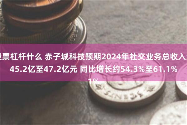 股票杠杆什么 赤子城科技预期2024年社交业务总收入约45.2亿至47.2亿元 同比增长约54.3%至61.1%